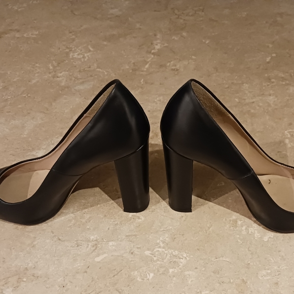 Zara Black Pointy Toe Block Heels - Picture 6 of 15